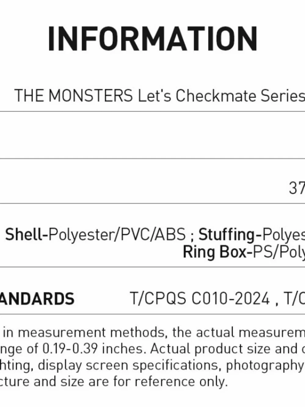 THE MONSTERS Let's Checkmate Series-Vinyl Plush Doll